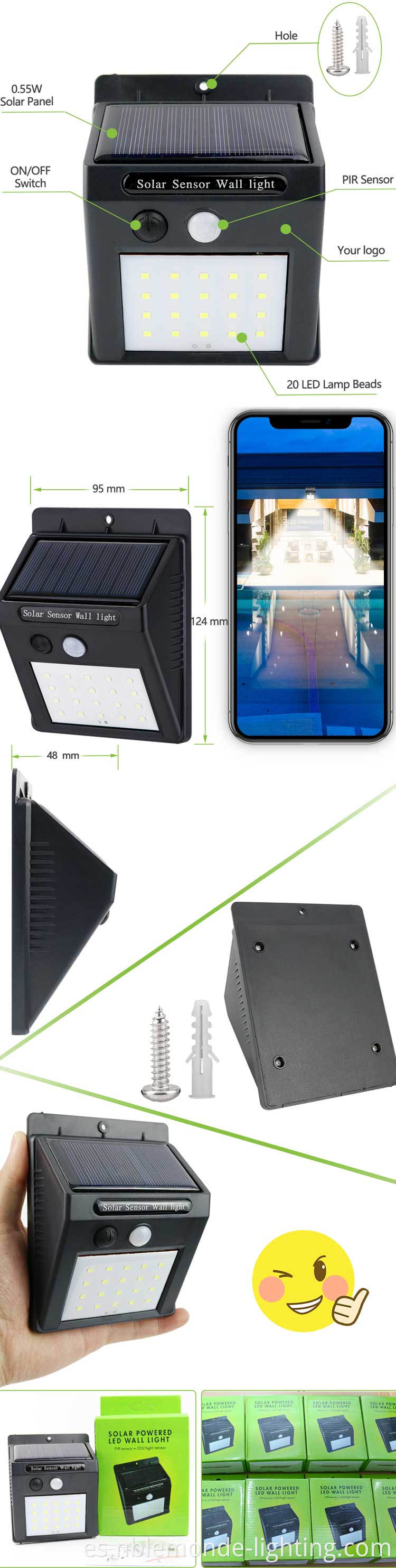 Solar Sensor Outdoor Wall Light